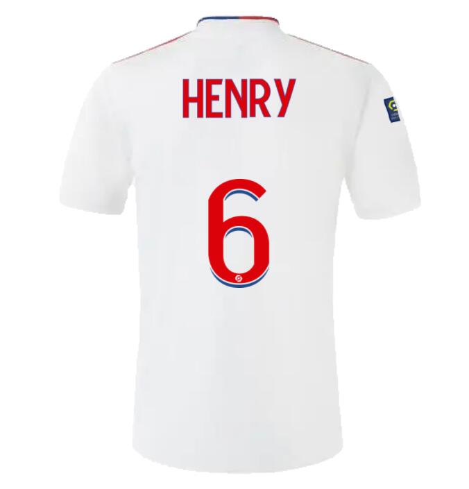 2021/22 Olympique Lyonnais Home Kit Soccer Jersey with HENRY 6 printing